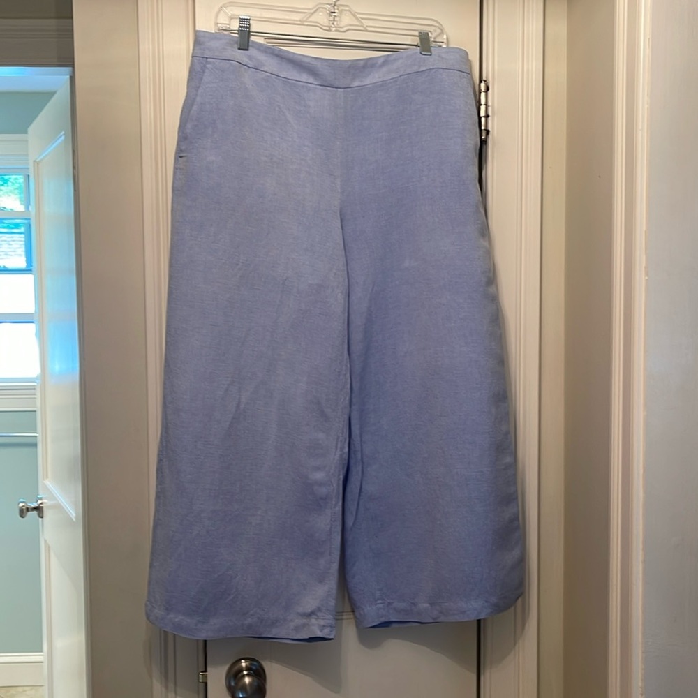 Super cute light blue wide-leg capris